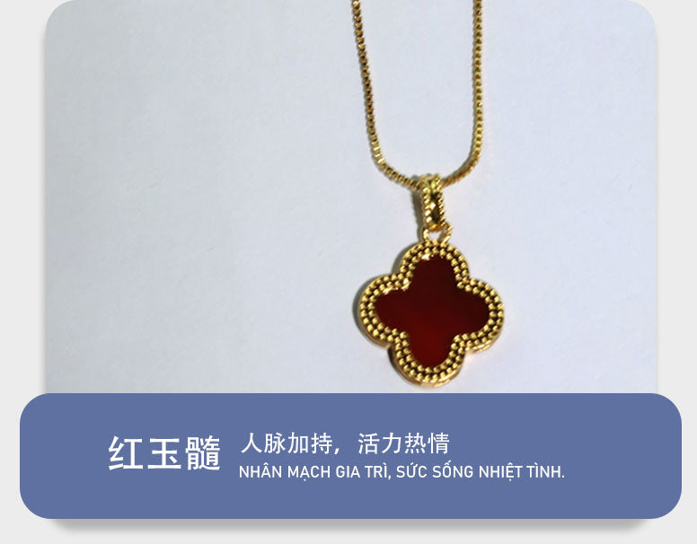 Four-leaf clover necklace pendant