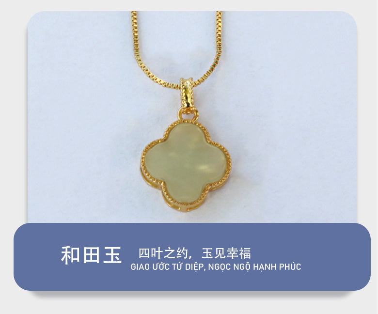 Four-leaf clover necklace pendant