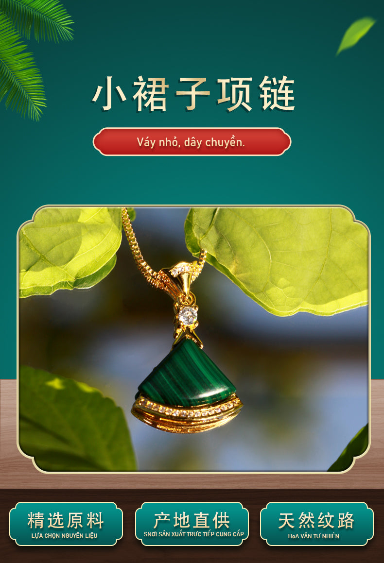 Malachite Mini Skirt Pendant