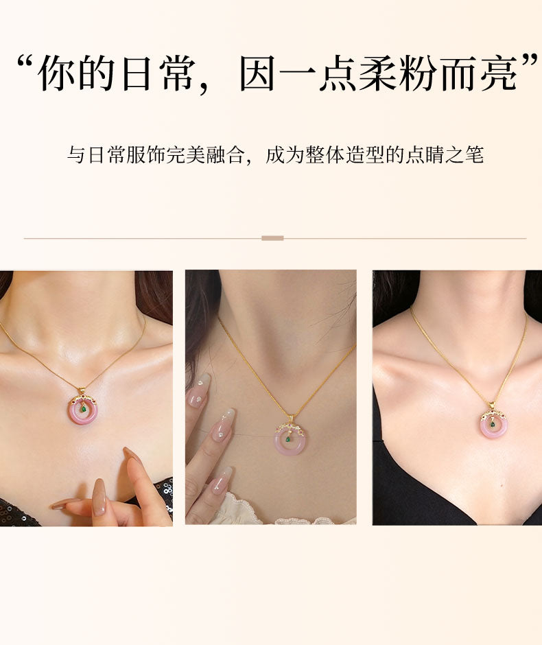Pink agate pendant