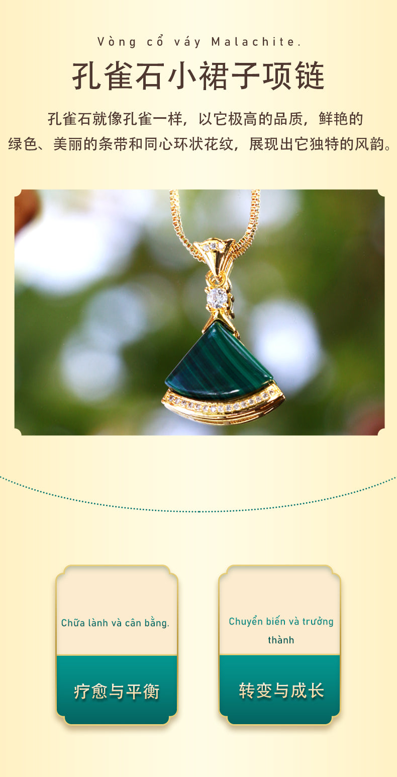 Malachite Mini Skirt Pendant