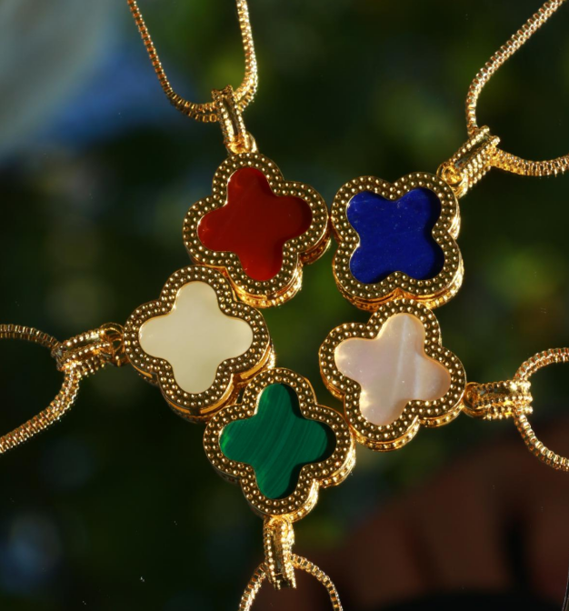 Four-leaf clover necklace pendant