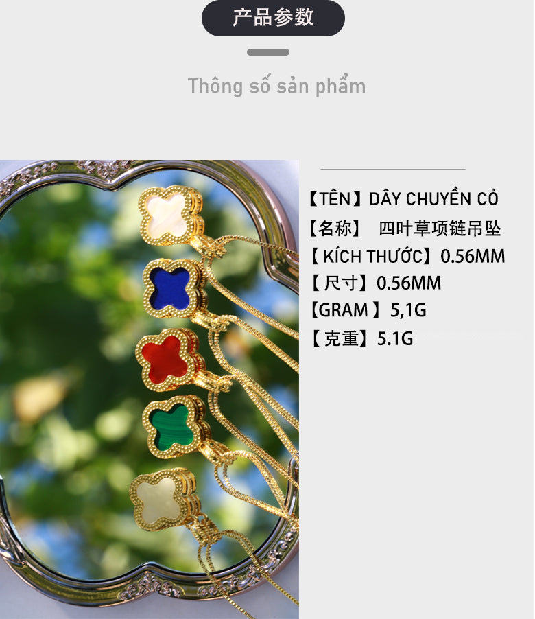 Four-leaf clover necklace pendant