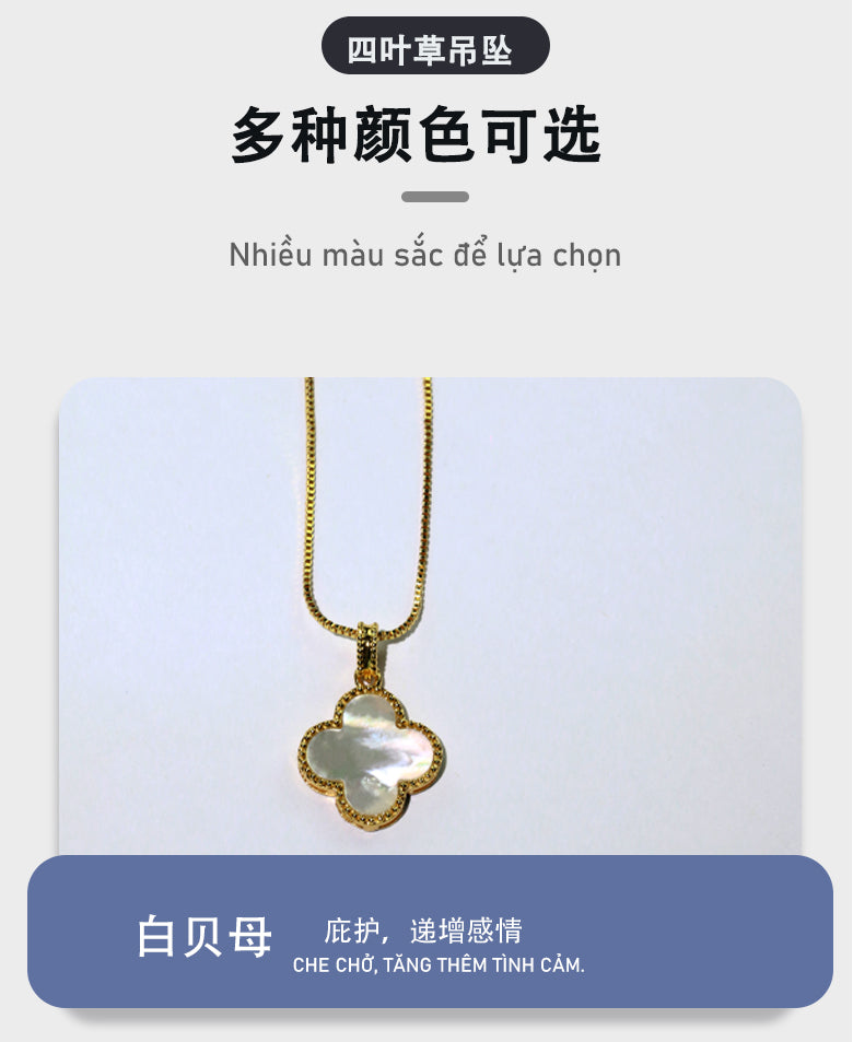 Four-leaf clover necklace pendant