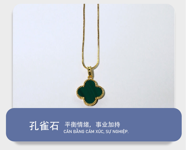 Four-leaf clover necklace pendant