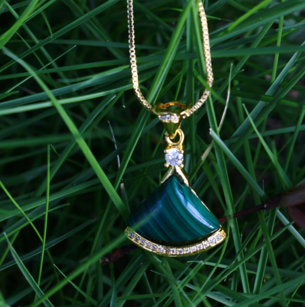 Malachite Mini Skirt Pendant